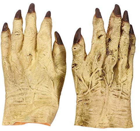 SHERCHPRY Erwachsene Gelbe PVC Halloween-Handschuhe 27x14x1cm Female Adults
