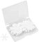 volumoon Essbare Schneeflocken Tortendeko, 50 Pcs Schneeflocke-Kuchen-Dekor, Schneeflocken Muffin Cupcake Deko,Blau Kuchen Deko,Bunte Oblatenpapier Dekoration für Partybedarf, Geburtstag (weiß)
