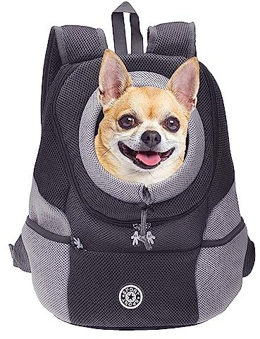 Hunderucksack, Katzenrucksack Haustier Rucksack Hundetragerucksack Oxford-Gewebe Netz und atmungsaktiv Rucksack mit Riemen für Kleine Bis Mittelgroße Hunde und Katzen
