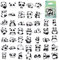 46pcs Aufkleber für Scrapbooking Kleine Scrapbook Aufkleber Set, Journaling Bullet Junk Journal Supplies, Planer, Kid DIY Art Crafts, Laptop, Koffer (Stil-19)