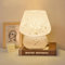 MLOQI Mushroom Table Lamp Aesthetic Glass Room Decor, Cute Night Light (White B)