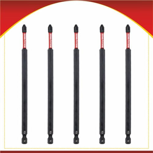 5X Bull Bits 150mm PZ2 Impact Screwdriver Bits Set – Pozi Pozidriv, Shock Zone, S2 Steel, Torsion Zone