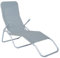 LOLAhome Tumbona basculante Plegable de Acero y textileno Gris de 170x65x101 cm