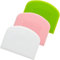Pack of 3 Dough Scrapers (9.5cmx12cm) Food Grade Plastic, Non-Sticky & Flexible Dough Cutter for Pizza, Pastry, Bread Baking & Cake Decoration