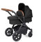 Ickle Bubba Stomp Luxe 2 in 1 Kinderwagen - Geeignet von Geburt an bis zu 22 kg (ca. 4 Jahre*), All-Terrain, faltbar, inkl. Regenschutz, Fußsack, Schürze, Sonnenschirm (Schwarz/Mitternacht/Braun)