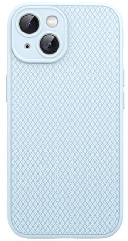 JETech Grip Case for iPhone 15 Plus 6.7-Inch, Soft TPU Slim Fit Protective Phone Cover with Camera Lens Full Protection, Shockproof (Blue)