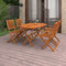 Chaduof 5-TLG. Garten-Essgruppe Massivholz Akazie, Esstisch Mit Stühlen Set, Gartenmöbel Sitzgruppe, Balkon Möbel, Gartenlounge Set, Terrassenmöbel, Balkonmöbel Set - 3086996