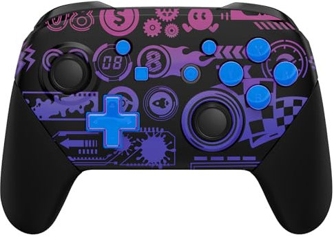eXtremeRate Carcasa Agarre para Nintendo Switch Pro Funda Tacto Suave Grip Shell con Botones D-Pad ABXY Repuesto Reemplazable para Nintendo Switch Pro Control-No Incluye Mando(Campeonato de Lujo)