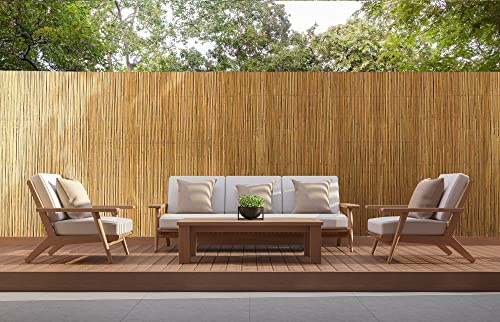 IlGruppone Arella in bambù per Recinzioni Stuoia Canne di Bamboo Frangivento Frangivista Naturale Giardini Balconi Schermo Privacy Ombreggiante - Naturale - 1,5x3 M