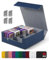 UAONO Kartenaufbewahrungsbox für Trading Cards, 2400+ MTG Commander Deck Box mit 24pcs bunten Teilern, Kartenetui passend für Magic TCG PTCG Spielkarten(Blau)