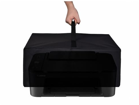 Schwerwiegender Stoff Wasserdichter Nylon Drucker Staubabdeckung Kompatibel Mit Canon PIXMA TS3550i / TS3551i / TS3450 /TS5350i Multifunktionsdrucker (Schwarz)