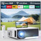 Neuer Beamer,4K-Unterstützung 5G WiFi projektor mit 20000 Lumen 300 Display Am Abend Outdoor Beamer Heimkino, kompatibel mit Smartphones/TV-Stick/PS5 /USB
