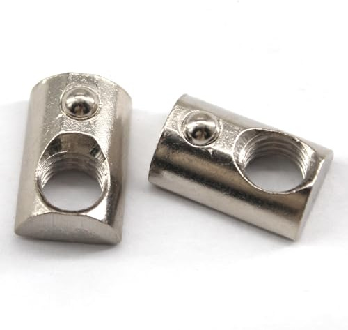 (30 Stück)4545 Series M10 Kugelfeder-T-Nutmuttern Karbonstahl Rollenfedern T-Gleitmutter für europäisches Standard-Aluminium-Extrusionsprofil