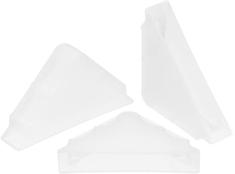QUARKZMAN Eckenschutz Kantenschutz 10x65mm Dreiecksform Glas-Eckschützer Kissen 20 Stück Kunststoffeckschützer für Eckschutz von Glas, Spiegel, Fliesen, Weiß