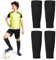 2 Pairs Football Sock Sleeves Kids, Black Grip Socks Football Shin Guard Sleeves, Soccer Shin Guards Sleeves Team Leg Sock Sleeve for Football Games Beginner