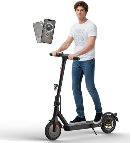 E Scooter mit Straßenzulassung Max 40 km Reichweite,10 Zoll Elektroroller mit Wabenreifen Duales Bremssystem und Doppelfederung 20km/h,Elektro Scooter bis 120kg für Herren Damen