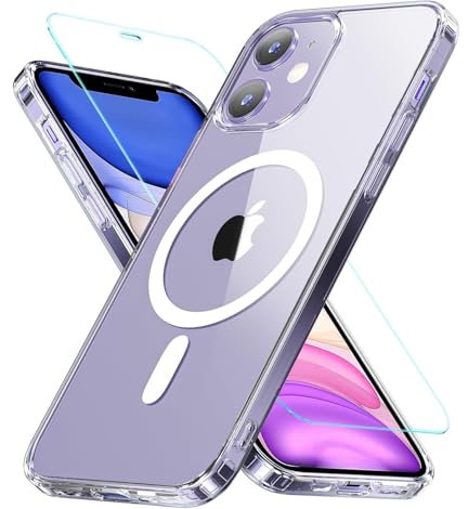 NWNK13 Magnetic Case for iPhone 12/12 Pro - HD Screen Protector, Shockproof Slim Case with MagSafe Compatibility