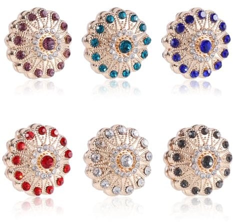 6 Paar Hijab-Magnete, Starke Hijab Anstecknadel-Magnete 6 Farben Strass Schal Magnete Hijab Anstecknadeln für Frauen Schals Niqab Muslimischer Islamischer Hijab (Stil 1)