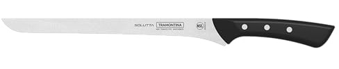 Tramontina SOLUTTA Schinkenmesser, Klinge 25,5 cm, Edelstahl, Rostfrei | Lachsmesser, Kochmesser, Spülmaschinengeeignet, NSF-Zertifiziert, 10 Jahre Garantie, Gesamtlänge: 37,7 cm