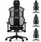 RECARO AER Full Upgrade 2-in-1 Gaming & Bürostuhl Ergonomisch [Büro-Zertifiziert] | Premium Polsterung + 5D Armelehne | Made in Germany | flexibel einstellbar - bis 150kg, Midnight Black