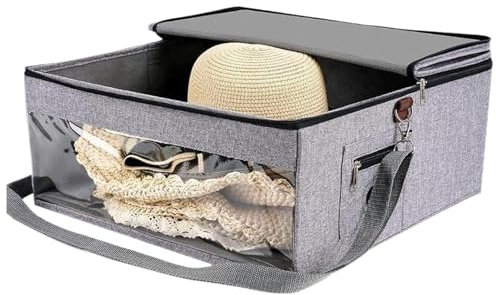 Generisch Hut -Aufbewahrungsbox, Reise -Hut -Trägerfall, Faltbare Breitenhutspeicher Fall, Visuelle leichte Cap Organizer Box für Innen-, Außen-, Camping