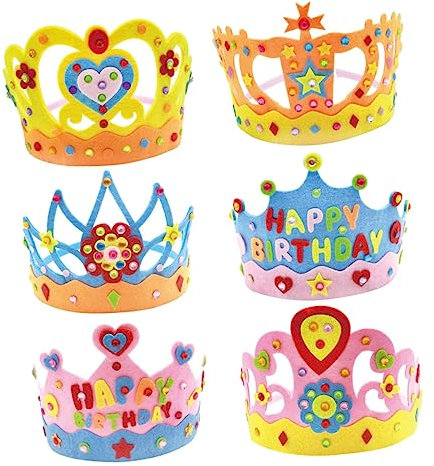 IMIKEYA 6Satz Tiara Krone Bastelset Für Erwachsene Geburtstagskrone DIY Materialpaket Für Prinzessinnen Party Dekoration