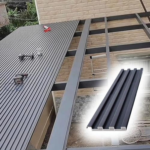 HWLL Dachplatten 15 cm Breite Markisenabdeckung aus Aluminium, Spleißbare Wellplatten, Schalldämmende, Isolierte Dachverkleidungsplatte für Carport-Lagerhaus(L-0.9m/3ft)