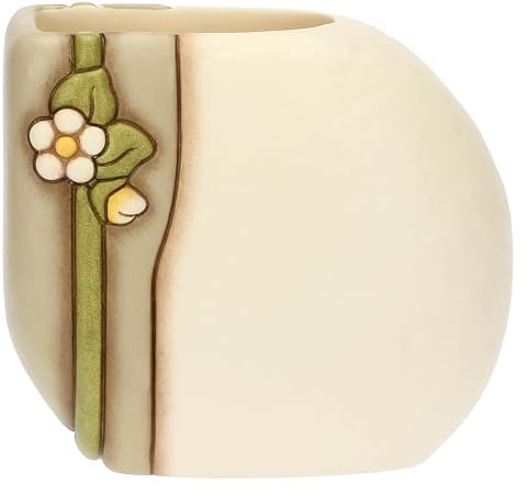 THUN - Portaspazzolini - ceramica - Collezione Country Bloom - 12,2 x 7,6 x 10,8 cm