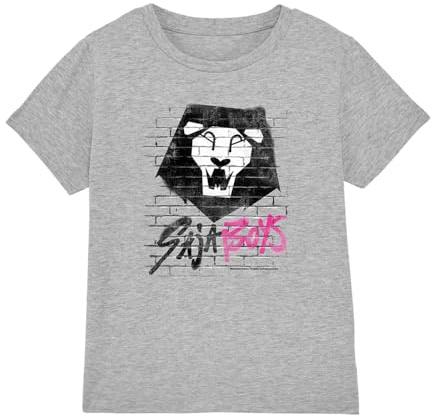 Kpop Demon Hunters Unisex Kids K-pop Demon Hunters - Saja Boys Graffiti Wall Kids T Shirt T-Shirt (Pack of 1)