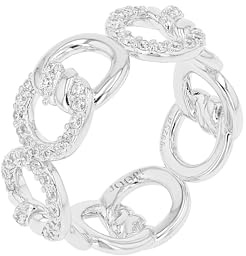 JOOP! Ring für Damen, Silber 925, 9 mm, mit Zirkonia, Silber, Geschenkidee, kommt in Schmuck Geschenk Box, 2100820