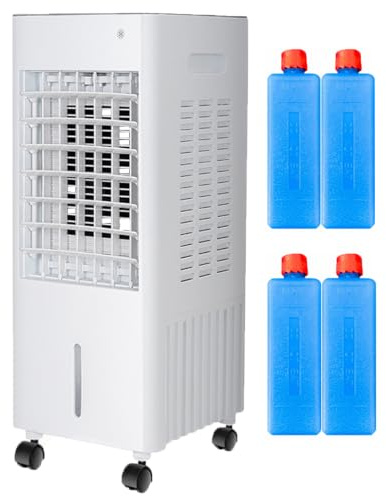 4 in1 Air Cooler 12L Air Conditioner Mobile klimaanlage ohne abluftschlauch(4 ice crystals,3 Windstufen) Stumm 7.5Hour Water Cooling Humidifier Air Purifier (12L water tank)