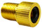 Charmate® 1x Fahrrad Color Alu Ventiladapter Gold - DV SV Dunlop/Französisches Ventil auf KFZ Autoventil AV - mit Dichtring