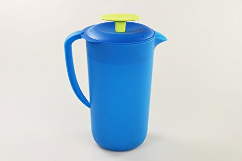 TUPPERWARE Natura Blossom 2,1 L blau limette Kaffee Saft Kanne mit Deckel 21168