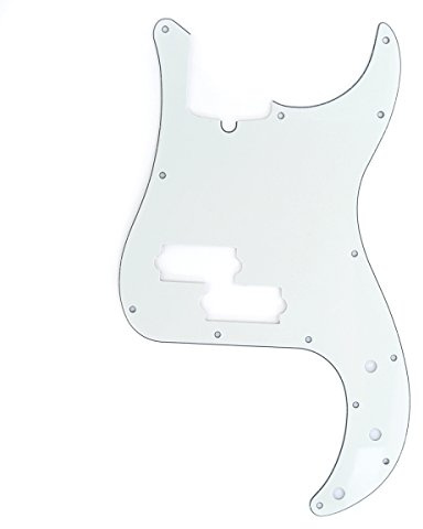 Musiclily Pro 13-Hole Modern P Bass Pickguard 3Ply Aged White | for 4 String American Precision Bass
