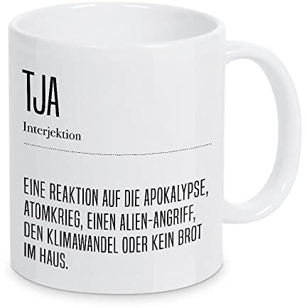 artboxONE Tasse Tja Definition von AB1 Edition - Kaffeetasse Typografie