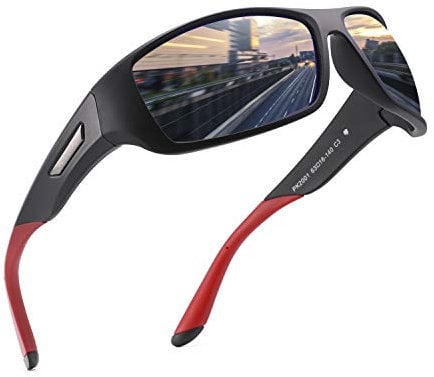 PUKCLAR Polarised Sports Sunglasses for Men Women Running Cycling Fishing Driving Golf TR90 Frame