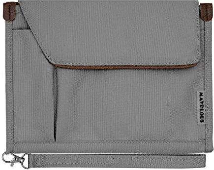A5 Konferenzordner Business-Organizer-Tasche Notepad-Tragetasche Dokumentenkoffer A5 Portfolio Organizer (Rauchgrau)