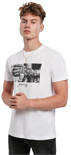Mister Tee Herren Pray 2.0 Tee White, M