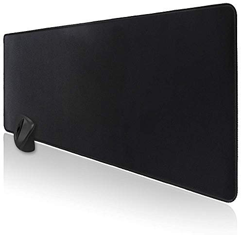 XMONKEY Gaming-Mauspad, großes rutschfestes Mauspad mit genähten Kanten für Laptop, PC, Gaming, Schreibtischunterlage, Größe: 80 x 30 cm, Schwarz