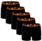 KTM by Freegun Boxershorts für Herren Unterwäsche Pant Men´s Boxer 5 er Pack, Farbe:Black, Bekleidungsgröße:M