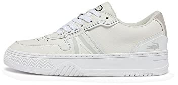 Lacoste Damen Low-Top Sneaker L001 0321 1 SFA, Frauen Halbschuhe,straßenschuhe,Strassenschuhe,Freizeitschuhe,Weiss/Offwhite (65T),38 EU / 5 UK