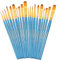 Transon 2-Pack 20pcs Art Painting Brush Set for Acrylic Watercolor Gouache Hobby Painting Blue Color