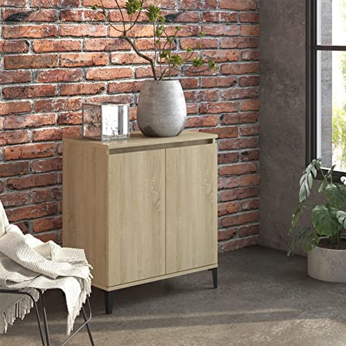 Atlojoys Sideboard, Flurschrank, Aufbewahrungsschrank, Dielenschrank, Beistellschrank,Schrank, Anrichte, Sonoma-Eiche 60x35x70 cm Spanplatte