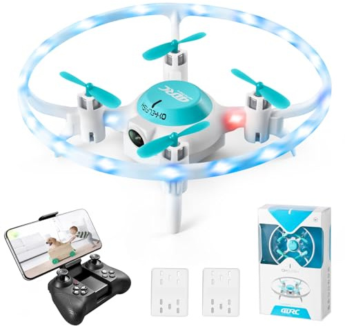 4DRC V5 Mini Drohne für Kinder und Anfänger,RC Quadrocopter mit LED-Licht,Flugbahnflug,One Key Start,Kreisfliege,Höhenhaltung,3D Flips,Spielzeug Geschenk Kinderdrohne