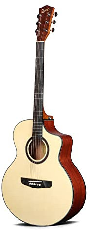 Alysée - A140-CE-N - elektrifizierte Cutaway-Auditorium-Akustikgitarre