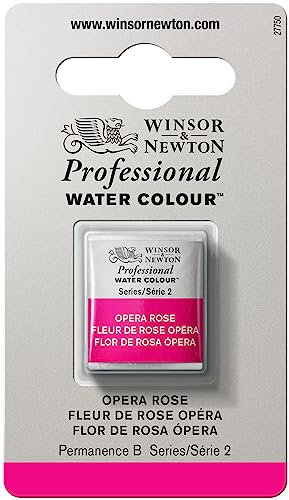 Winsor & Newton Aquarelle Professionnel - Peinture Aquarelle, Haute Luminosité, Résistante à la Lumière, Qualité Archive, Demi Godet, Couleur Rose Opéra ROW