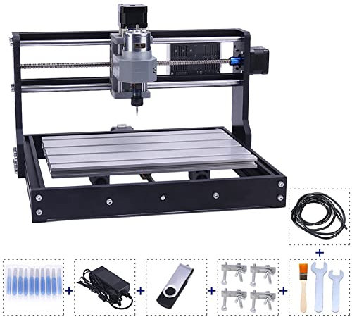 3018 PRO CNC Wood Router Machine 3 Axis GRBL Control USB Port DIY Mini CNC Router Machine Kit Plastic Acrylic PVC PCB Wood Engraver Milling Carving Machine Working Area 300 * 180 * 40mm