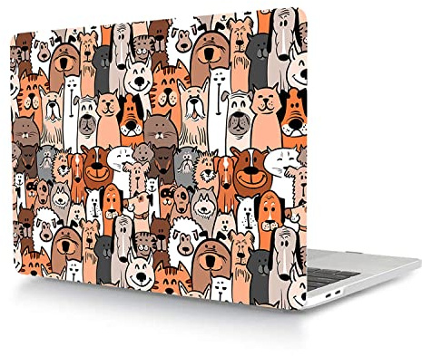 Hülle Kompatibel mit Neues MacBook Air 13,6 Zoll 2022 Freisetzung M2 A2681 mit Liquid Retina Display Touch ID, Plastik Schützend Hartschale Snap Case für MacBook Air 13,6 Zoll, Welpen
