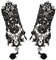 Aabellay Damen Fingerlose Spitzen Handschuhe Gothic Victorian Armbänder Retro Spitze Steampunk Gear Armkette Steampunk Armbänder Set Vintage Opern Handschuhe Halloween Braut Zubehör 1 Paar - S150