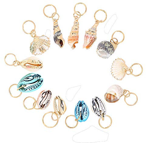 Dekaim Trenza De Pelo, Anillo De Pelo De Concha, Tocado De Concha Colgante De Trenza De Pelo, Clip De Trenza De Concha De Pinzas Para El Cabello, Accesorios De Decoración De Cabello DIY
